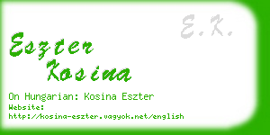 eszter kosina business card